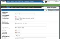 Adult Script Pro Backend Config Screenshot